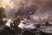 BACKHUYSEN, Ludolf Ships in Distress off a Rocky Coast USA oil painting artist